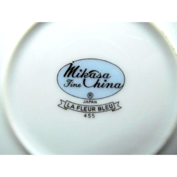 Mikasa La Fleur Bleu Large Round Floral 12" Chop Plate Platter EUC - Picture 6 of 7